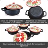 image:imageIMUSA 051537qt Carmen de Viboral Cast Aluminum Nonstick Caldero 6pc Set with Floral Ceramic Lids Drop Ship Black  141824cm05 Quarts