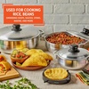 image:imageIMUSA 051537qt Carmen de Viboral Cast Aluminum Nonstick Caldero 6pc Set with Floral Ceramic Lids Drop Ship Black  141824cm16 Quarts