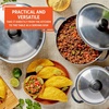 image:imageIMUSA 051537qt Carmen de Viboral Cast Aluminum Nonstick Caldero 6pc Set with Floral Ceramic Lids Drop Ship Black  141824cm16 Quarts