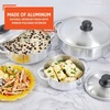 image:imageIMUSA 051537qt Carmen de Viboral Cast Aluminum Nonstick Caldero 6pc Set with Floral Ceramic Lids Drop Ship Black  141824cm16 Quarts