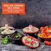 image:imageIMUSA 051537qt Carmen de Viboral Cast Aluminum Nonstick Caldero 6pc Set with Floral Ceramic Lids Drop Ship Black  141824cm6 Piece Set 051537 Quart