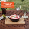 image:imageIMUSA 051537qt Carmen de Viboral Cast Aluminum Nonstick Caldero 6pc Set with Floral Ceramic Lids Drop Ship Black  141824cm6 Piece Set 051537 Quart