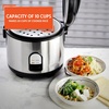 image:imageIMUSA 10cup Deluxe Stainless Steel Electric Rice Cooker with Steam Tray10 Cups