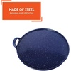 image:imageIMUSA 11 in Steel Comal Griddle Pan Blue Enamel Speckled Finish Stovetop Tortilla Pan for Gas Electric Stoves Pancake Griddle Mexican Cooking Flat Skillet with HandleEnamel