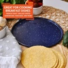 image:imageIMUSA 11 in Steel Comal Griddle Pan Blue Enamel Speckled Finish Stovetop Tortilla Pan for Gas Electric Stoves Pancake Griddle Mexican Cooking Flat Skillet with HandleEnamel