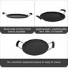 image:imageIMUSA 11in Carbon Steel Nonstick Round Comal with Metal Handles BlackBakelite Handles