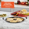 image:imageIMUSA 11in Carbon Steel Nonstick Round Comal with Metal Handles BlackBakelite Handles