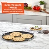 image:imageIMUSA 11in Carbon Steel Nonstick Round Comal with Metal Handles BlackMetal Handles