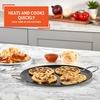 image:imageIMUSA 11in Carbon Steel Nonstick Round Comal with Metal Handles BlackMetal Handles