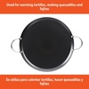 image:imageIMUSA 11in Carbon Steel Nonstick Round Comal with Metal Handles BlackMetal Handles