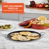 image:imageIMUSA 11in Carbon Steel Nonstick Round Comal with Metal Handles BlackMetal Handles