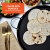 image:imageIMUSA 11in Carbon Steel Nonstick Round Comal with Metal Handles BlackMetal Handles