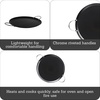image:imageIMUSA 11in Carbon Steel Nonstick Round Comal with Metal Handles BlackMetal Handles