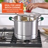 image:imageIMUSA 12 Qt Aluminum Tamale Steamer Pot with Mexican Map Knob  Large Food Steamer for Cooking Vegetables Seafood and Hispanic Recipes with Glass Lid and Green Handles