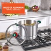 image:imageIMUSA 12 Qt Aluminum Tamale Steamer Pot with Mexican Map Knob  Large Food Steamer for Cooking Vegetables Seafood and Hispanic Recipes with Glass Lid and Green Handles