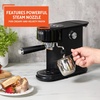 image:imageIMUSA 20 Bar Espresso Machine with Milk Frother Compact 12 Cup Espresso amp Cappuccino Maker Thermoblock Fast Heating Coffee Machine Hot amp Iced Latte Macchiato amp Mocha Maker Matte AlmondBlack
