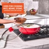 image:imageIMUSA 32 Qt Red Aluminum Dutch Oven with Black Ceramic Nonstick Glass Lid amp Riveted Handles  Oven Safe Caldero for Everyday Cooking69 Qt