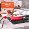 image:imageIMUSA 32 Qt Red Aluminum Dutch Oven with Black Ceramic Nonstick Glass Lid amp Riveted Handles  Oven Safe Caldero for Everyday Cooking69 Qt