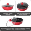 image:imageIMUSA 32 Qt Red Aluminum Dutch Oven with Black Ceramic Nonstick Glass Lid amp Riveted Handles  Oven Safe Caldero for Everyday Cooking69 Qt
