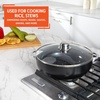 image:imageIMUSA 44Qt Bistro Ceramic Nonstick CalderoDutch Oven with Glass Lid Black