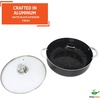 image:imageIMUSA 44Qt Bistro Ceramic Nonstick CalderoDutch Oven with Glass Lid Black