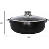 image:imageIMUSA 44Qt Bistro Ceramic Nonstick CalderoDutch Oven with Glass Lid Black