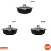 image:imageIMUSA 44Qt Bistro Ceramic Nonstick CalderoDutch Oven with Glass Lid Black