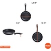 image:imageIMUSA 8in Bistro Aluminum Nonstick Fry Pan with Cool Touch Handle Small Skillet for Eggs Omelets Sauteing and Everyday Cooking Black8 Inch