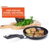 image:imageIMUSA 8in Bistro Aluminum Nonstick Fry Pan with Cool Touch Handle Small Skillet for Eggs Omelets Sauteing and Everyday Cooking Black8 Inch Pack of 4