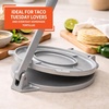 image:imageIMUSA 8in Cast Aluminum Tortilla Press Lightweight Dough Press for Tortillas Arepas Empanadas Roti and Flatbreads Easy Lever Design GraySilver