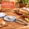 image:imageIMUSA 8in Cast Aluminum Tortilla Press Lightweight Dough Press for Tortillas Arepas Empanadas Roti and Flatbreads Easy Lever Design GraySilver