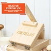 image:imageIMUSA 8in Cast Aluminum Tortilla Press Lightweight Dough Press for Tortillas Arepas Empanadas Roti and Flatbreads Easy Lever Design GrayTan