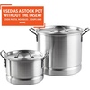 image:imageIMUSA Aluminum Steamer Dual Piece Set 32 Qt and 10 Qt Silver32 Qt and 10 Qt