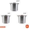 image:imageIMUSA Big 40 Qt Tamale Steamer Vaporera Stock Pot Aluminum Tamalera 10 Gallons16 Quarts