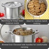 image:imageIMUSA Big 40 Qt Tamale Steamer Vaporera Stock Pot Aluminum Tamalera 10 Gallons16 Quarts
