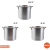 image:imageIMUSA Big 40 Qt Tamale Steamer Vaporera Stock Pot Aluminum Tamalera 10 Gallons24 Quarts