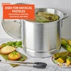 image:imageIMUSA Big 40 Qt Tamale Steamer Vaporera Stock Pot Aluminum Tamalera 10 Gallons28 Quarts