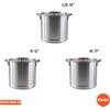 image:imageIMUSA Big 40 Qt Tamale Steamer Vaporera Stock Pot Aluminum Tamalera 10 Gallons28 Quarts