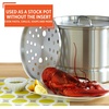 image:imageIMUSA Big 40 Qt Tamale Steamer Vaporera Stock Pot Aluminum Tamalera 10 Gallons40 Quarts
