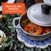 image:imageIMUSA Caldero Cast Aluminum Stock Pot 7 Qt with Glass Lid 30 cm Diameter Heavy Bottom Cooking Pot with Riveted Handles Oven Safe Rice Pot for Stews Soups and BeansMini