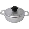 image:imageIMUSA Caldero Cast Aluminum Stock Pot 7 Qt with Glass Lid 30 cm Diameter Heavy Bottom Cooking Pot with Riveted Handles Oven Safe Rice Pot for Stews Soups and BeansMini