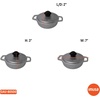 image:imageIMUSA Caldero Cast Aluminum Stock Pot 7 Qt with Glass Lid 30 cm Diameter Heavy Bottom Cooking Pot with Riveted Handles Oven Safe Rice Pot for Stews Soups and BeansMini