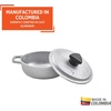 image:imageIMUSA Caldero Cast Aluminum Stock Pot 7 Qt with Glass Lid 30 cm Diameter Heavy Bottom Cooking Pot with Riveted Handles Oven Safe Rice Pot for Stews Soups and BeansMini