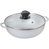 image:imageIMUSA Caldero Cast Aluminum Stock Pot 7 Qt with Glass Lid 30 cm Diameter Heavy Bottom Cooking Pot with Riveted Handles Oven Safe Rice Pot for Stews Soups and BeansGlass Lid