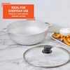 image:imageIMUSA Caldero Cast Aluminum Stock Pot 7 Qt with Glass Lid 30 cm Diameter Heavy Bottom Cooking Pot with Riveted Handles Oven Safe Rice Pot for Stews Soups and BeansGlass Lid