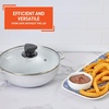 image:imageIMUSA Caldero Cast Aluminum Stock Pot 7 Qt with Glass Lid 30 cm Diameter Heavy Bottom Cooking Pot with Riveted Handles Oven Safe Rice Pot for Stews Soups and BeansGlass Lid