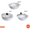 image:imageIMUSA Caldero Cast Aluminum Stock Pot 7 Qt with Glass Lid 30 cm Diameter Heavy Bottom Cooking Pot with Riveted Handles Oven Safe Rice Pot for Stews Soups and BeansGlass Lid