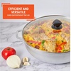 image:imageIMUSA Caldero Cast Aluminum Stock Pot 7 Qt with Glass Lid 30 cm Diameter Heavy Bottom Cooking Pot with Riveted Handles Oven Safe Rice Pot for Stews Soups and BeansGlass Lid