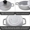 image:imageIMUSA Caldero Cast Aluminum Stock Pot 7 Qt with Glass Lid 30 cm Diameter Heavy Bottom Cooking Pot with Riveted Handles Oven Safe Rice Pot for Stews Soups and BeansMini