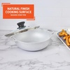 image:imageIMUSA Caldero Cast Aluminum Stock Pot 7 Qt with Glass Lid 30 cm Diameter Heavy Bottom Cooking Pot with Riveted Handles Oven Safe Rice Pot for Stews Soups and BeansGlass Lid